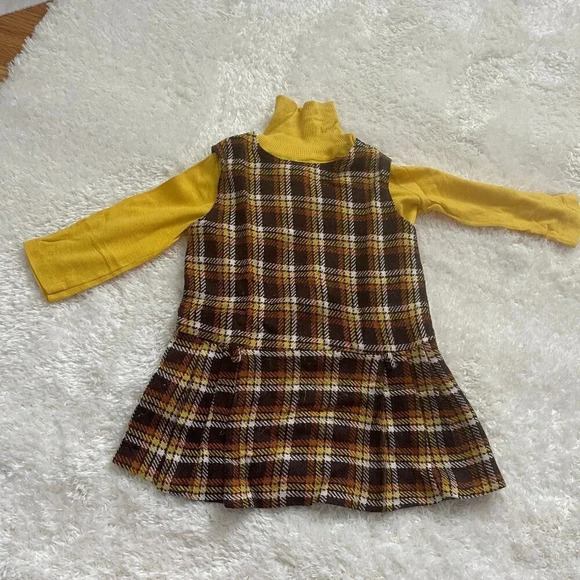 Vintage children's romper, two pieces. Jumper size 6, turtleneck size 5 - Sears